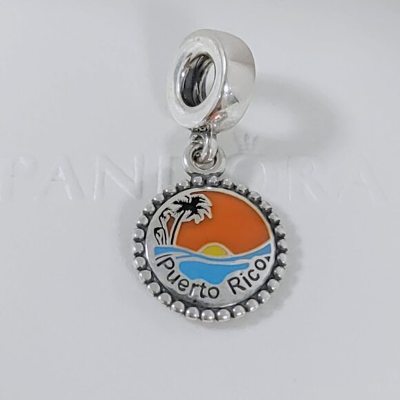 Pandora Puerto Rico Beach Travel Exclusive Dangle Charm S925 Silver with box - Picture 4 of 5